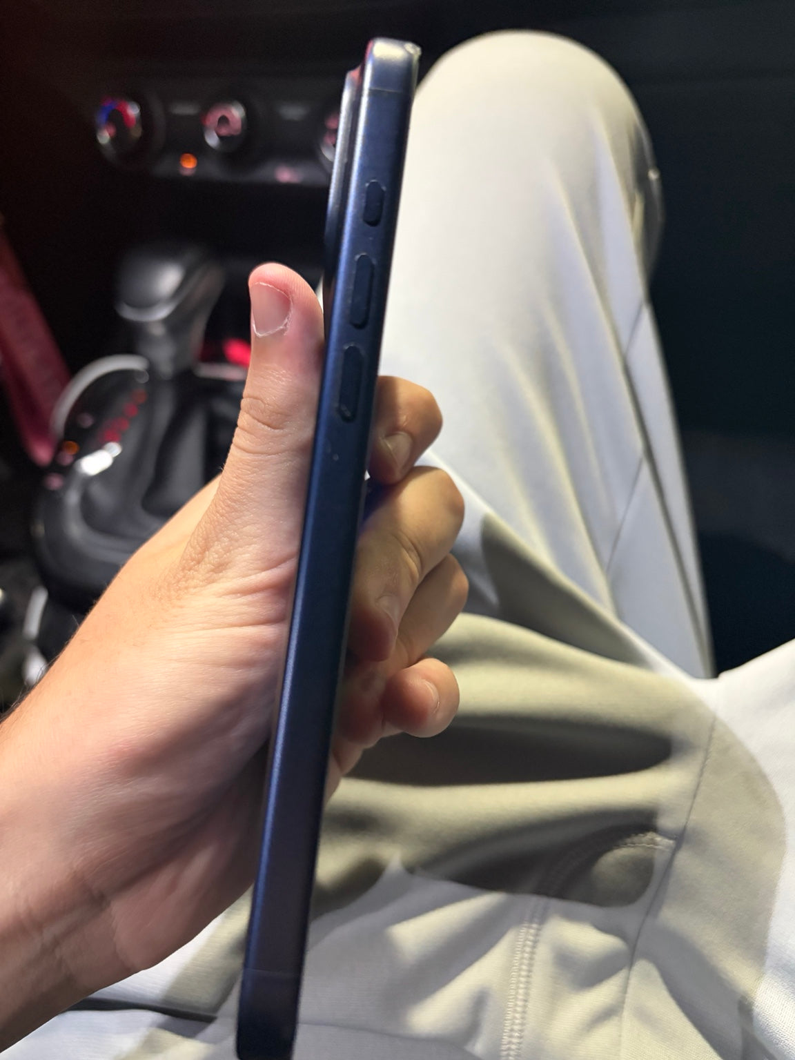 iPhone 17 Pro Max 256GB Deep Blue left side view