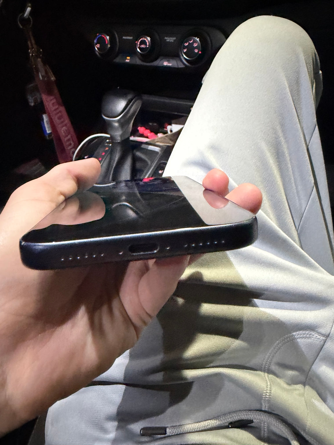 iPhone 17 Pro Max 256GB Deep Blue bottom edge view