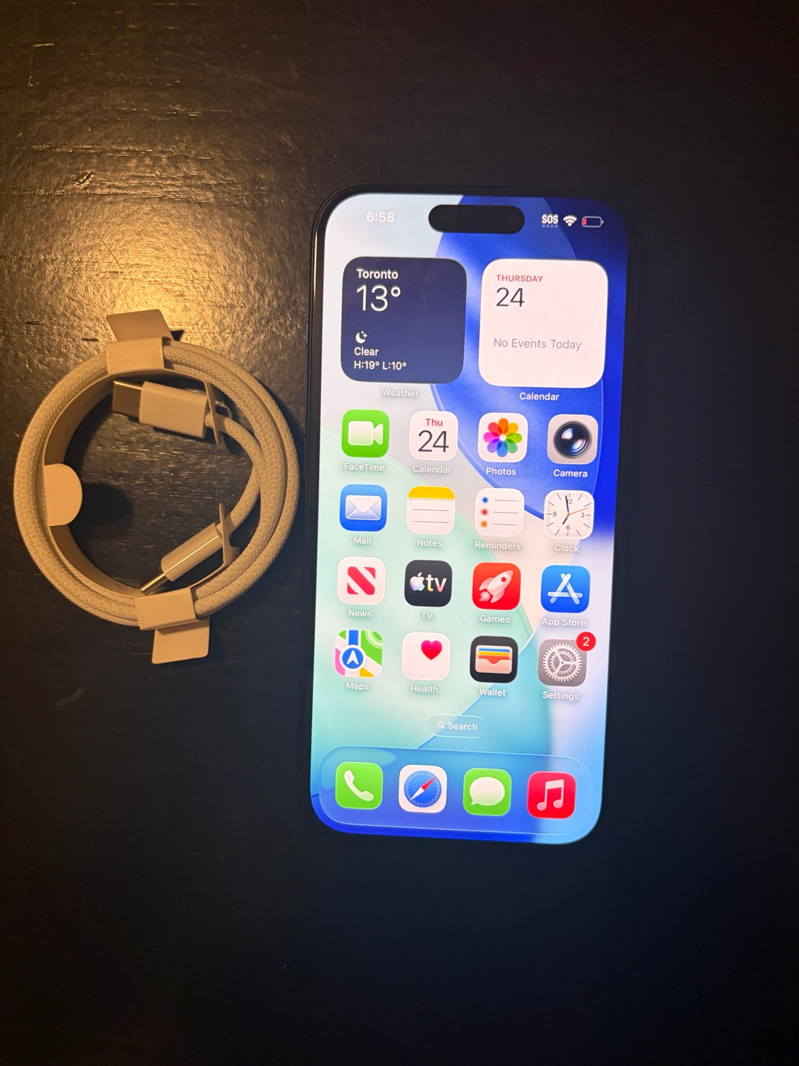 iPhone 15 128GB Black front view
