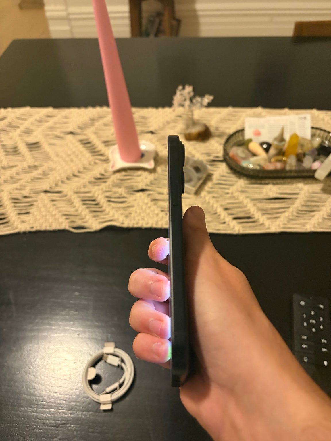 iPhone 15 128GB Black side view