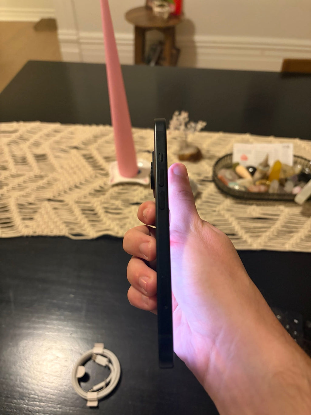 iPhone 15 128GB Black opposite side view