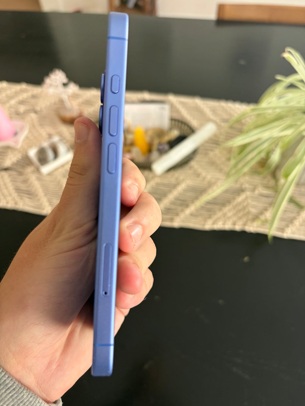 iPhone 16 512GB Blue side view